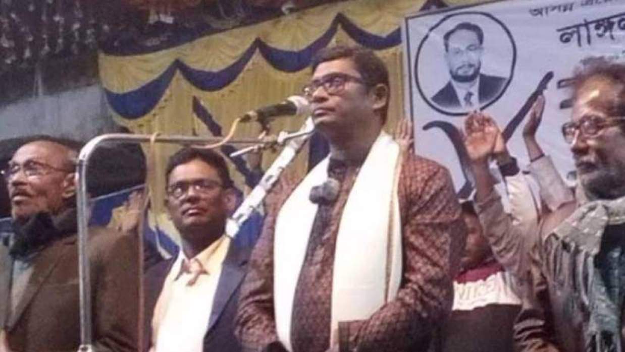 জাতীয় পার্টির পথসভায় বক্তব্য দিচ্ছেন জাপা মহাসচিব শামীম হায়দার পাটোয়ারী