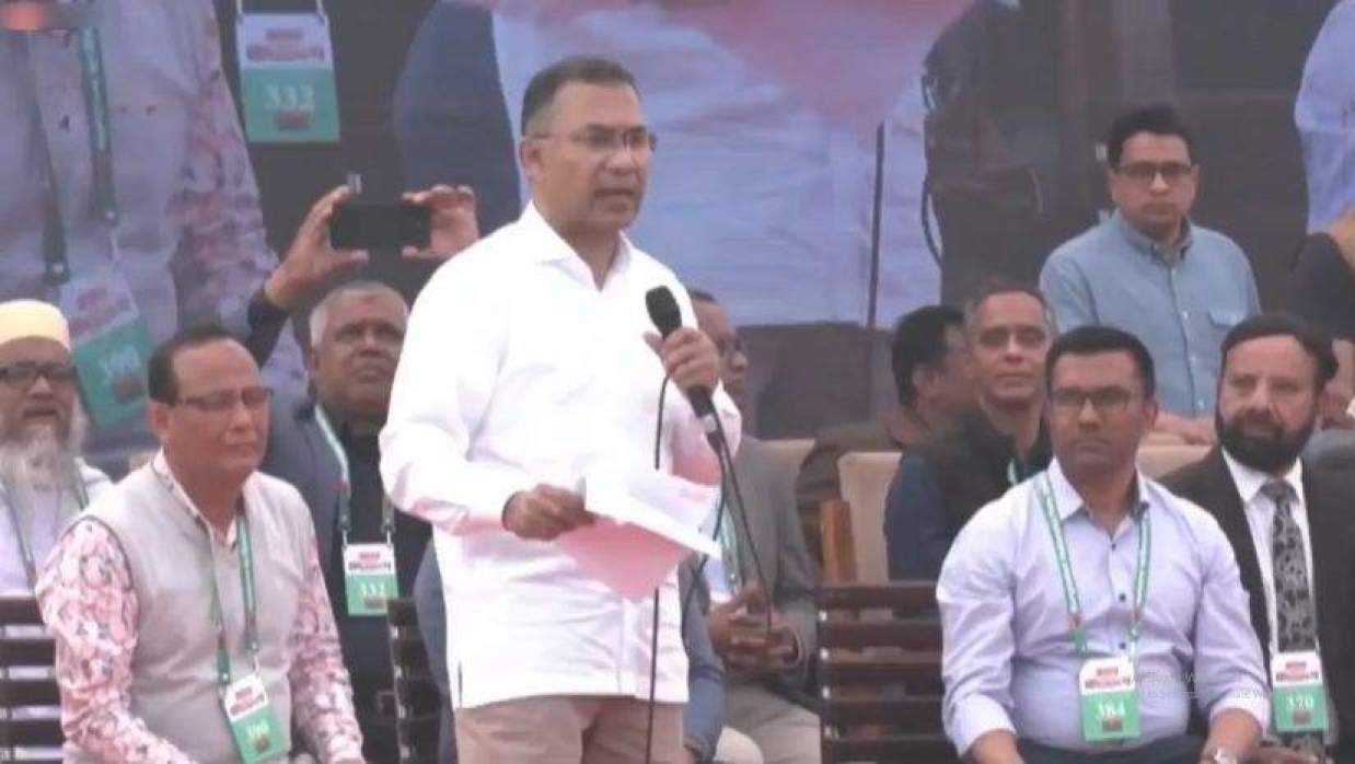 জনসভায় তারেক রহমান