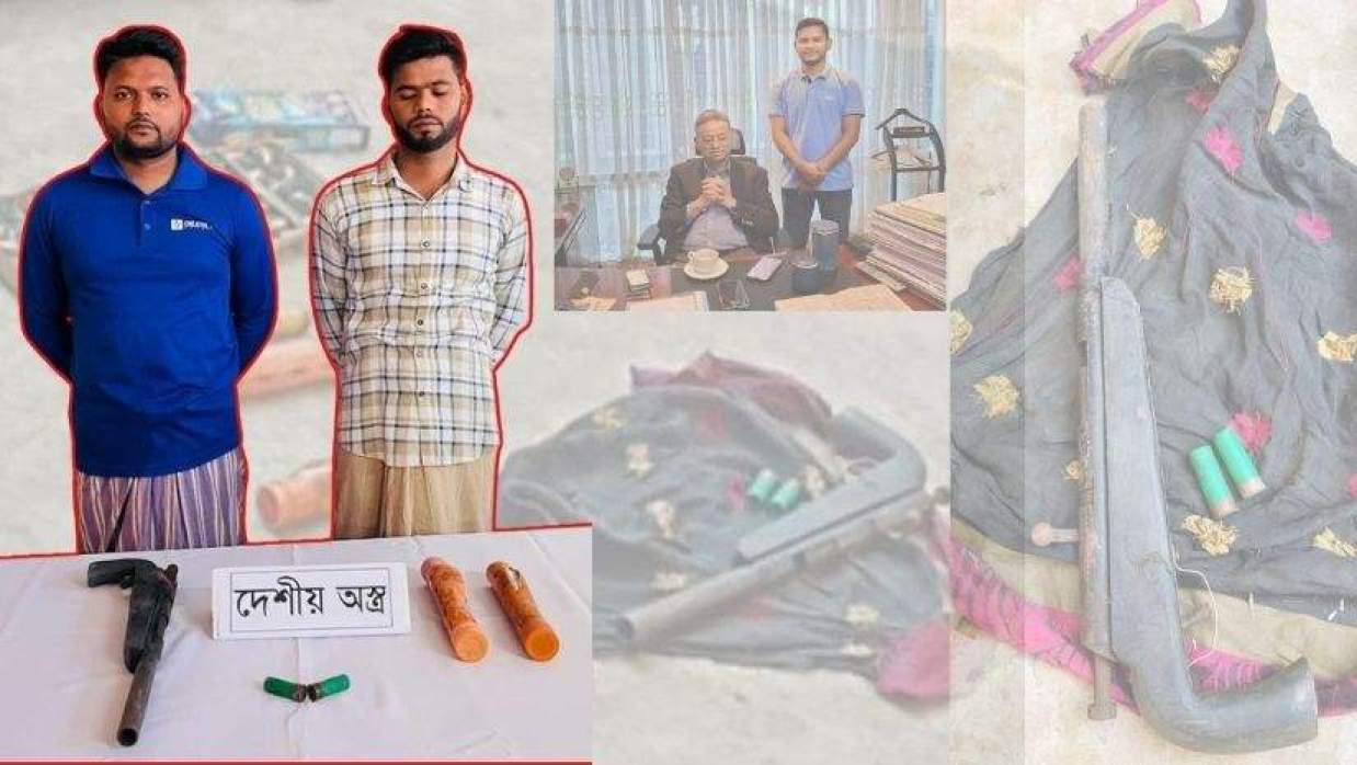 আপন দুই ভাই গ্রেপ্তার। ইনসেটে ছাত্রদল নেতা ফিরোজ