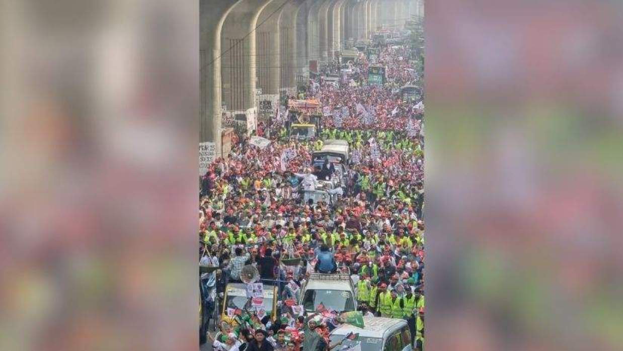 ঢাকা-১৫ আসনে জামায়াত আমিরের গণমিছিল