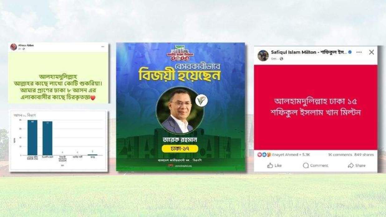 যে যার মত নিজেকে বিজয়ী ঘোষণার হিড়িক