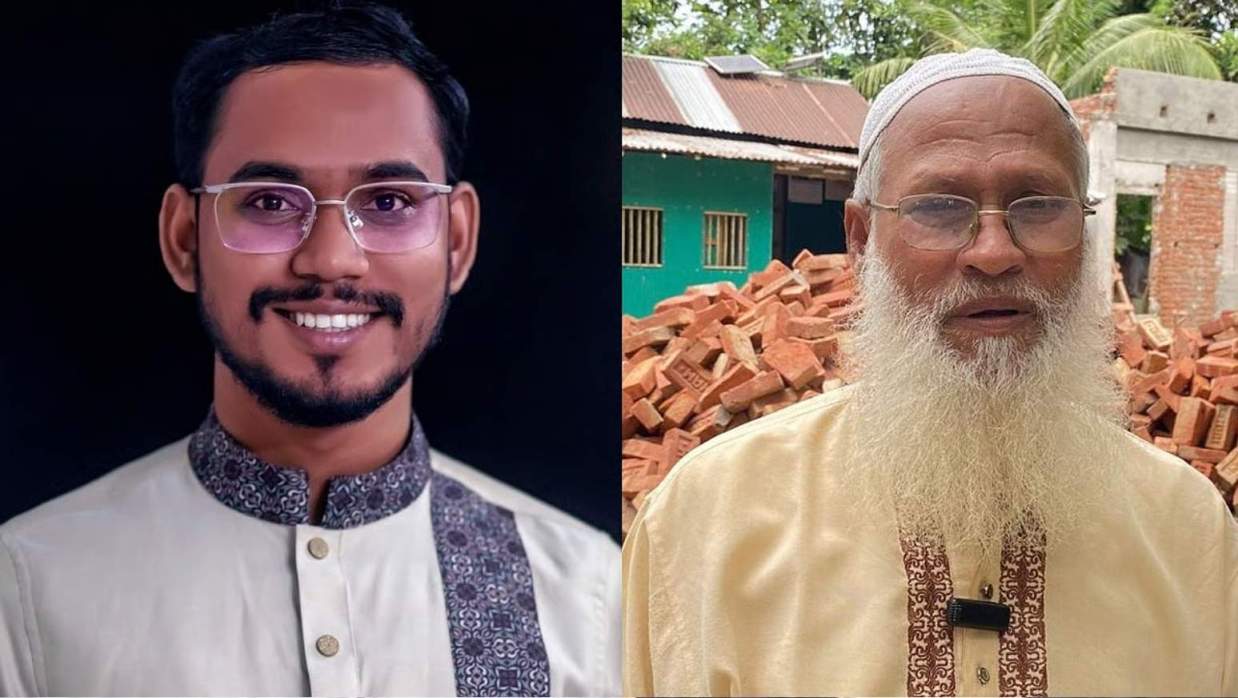 হান্নান মাসউদ ও তার বাবা আমিরুল ইসলাম মোহাম্মদ আবদুল মালেক