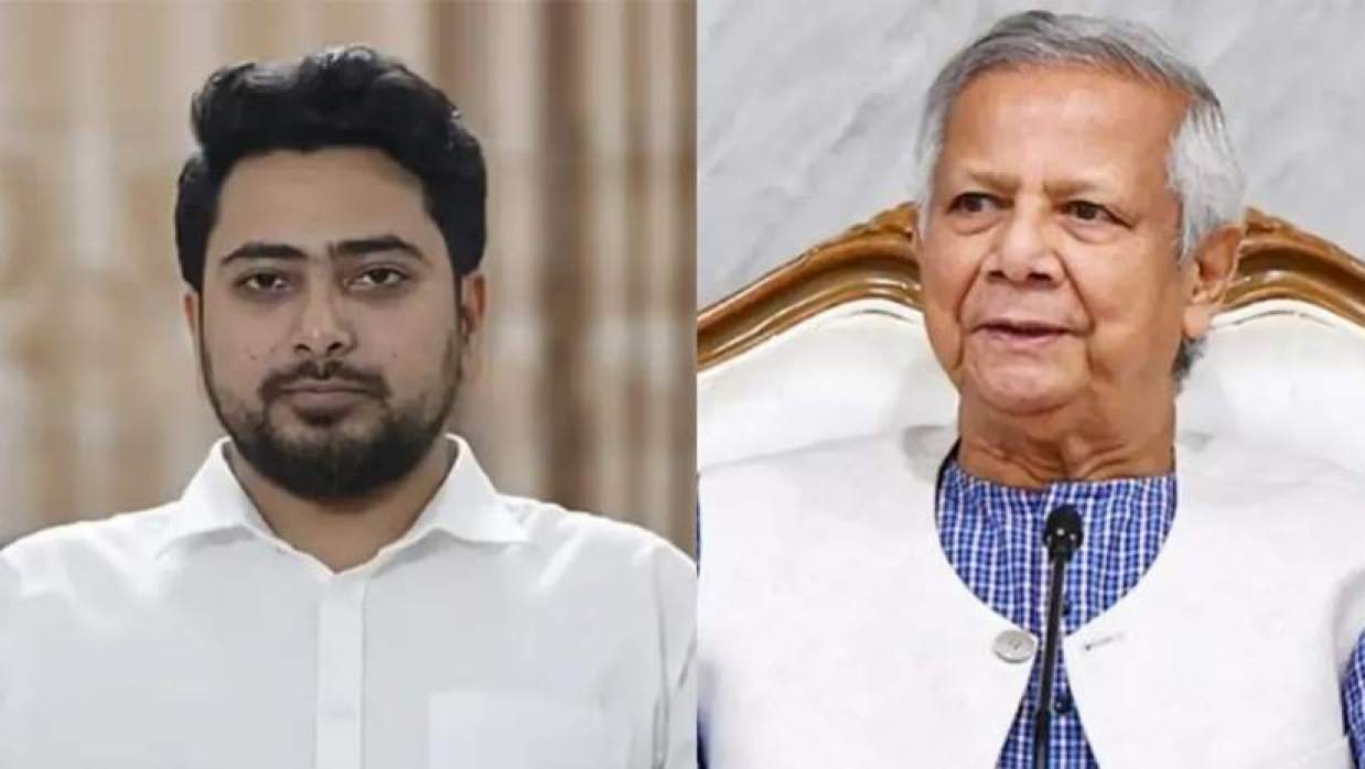 নাহিদ ইসলাম ও প্রধান উপদেষ্টা প্রফেসর মুহাম্মদ ইউনূস