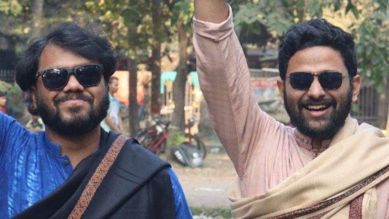 ইনকিলাব মঞ্চের শহীদ মুখপাত্র শরীফ ওসমান হাদি ও তার সহকর্মী, সংগঠনটির সদস্যসচিব আব্দুল্লাহ আল জাবের