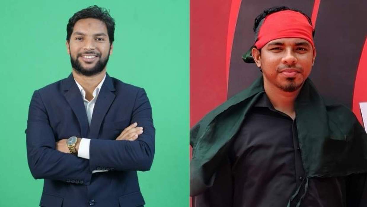 বাম পাশে সভাপতি আসিফ আব্দুল্লাহ এবং ডান পাশে সেক্রেটারি ইমদাদুল হক