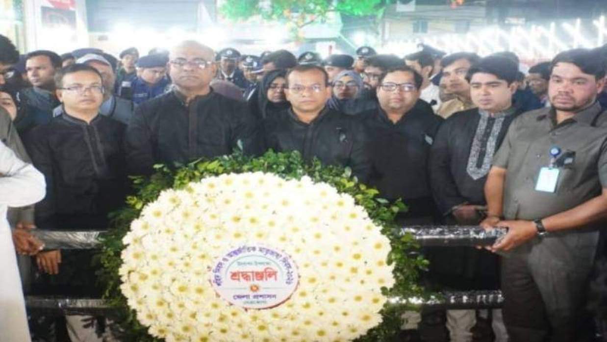 শহীদ দিবসে নেত্রকোনায় ভাষা শহীদদের প্রতি শ্রদ্ধা নিবেদন