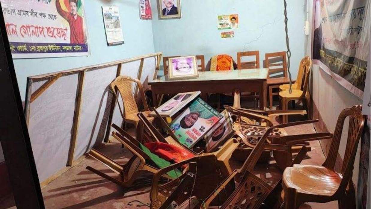 নাটোরে বিএনপি কার্যালয়ে ভাঙচুর