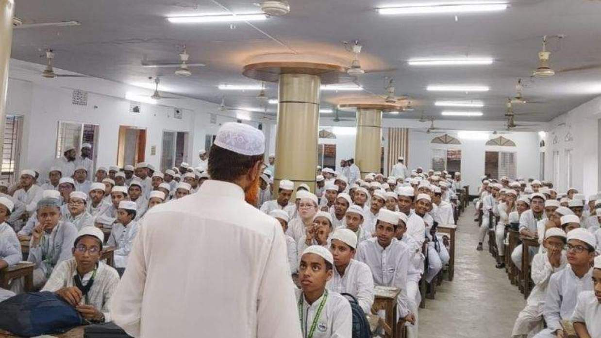 রাজধানীর একটি মাদ্রাসার শ্রেণিকক্ষ