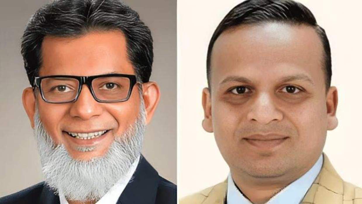 হাবিবুর রশিদ ও মো. রাজিব আহসান (বাঁ থেকে)