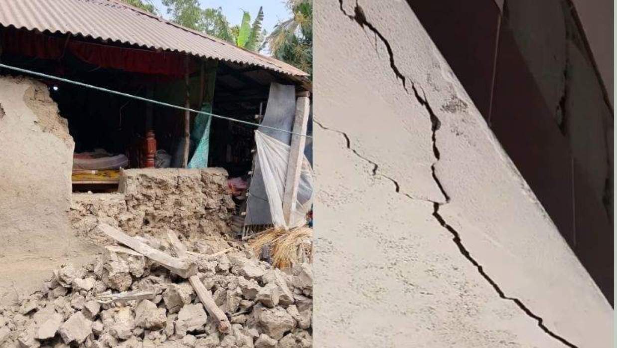 ভূমিকম্পে সাতক্ষীরায় মাটির ঘর ধস-মসজিদে ফাটল, আহত তিন