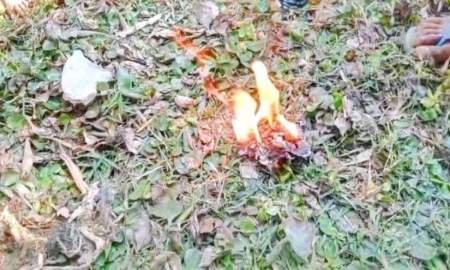 শেরপুরে কেরোসিনসদৃশ তরল, গন্ধ ও দাহ্যতায় কৌতূহল—খনি কি না তা নিয়ে প্রশ্ন