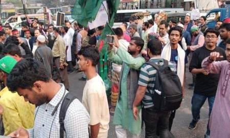 শাহবাগ মোড় অবরোধ