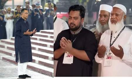 প্রথা ভেঙে শহীদ মিনারের বেদিতে দোয়া প্রধানমন্ত্রী ও বিরোধী দলের, আলোচনায় সরগরম ফেসবুক