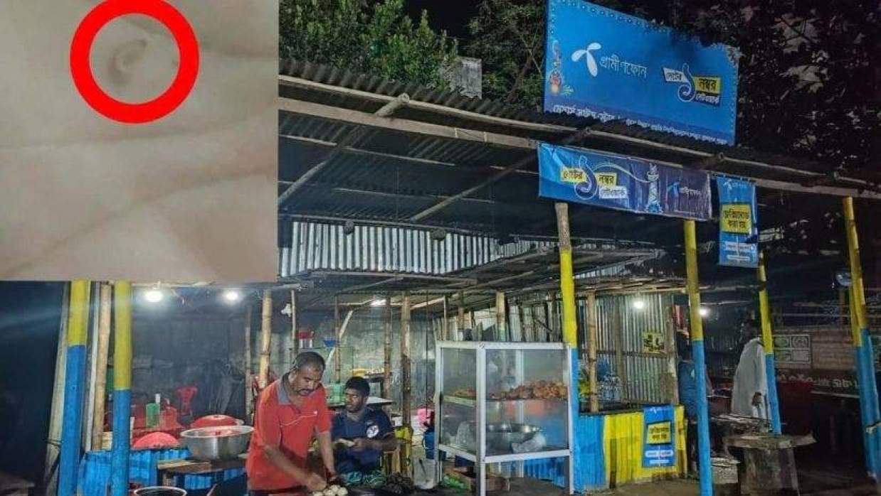 পাবিপ্রবি গেটসংলগ্ন দোকানের ইফতারে গোবরে পোকা