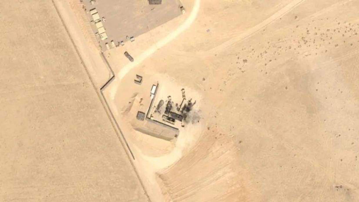 মুওয়াফফাক সালতি বিমান ঘাঁটিতে ইরানের হামলায় ধ্বংসপ্রাপ্ত রাডারের স্যাটেলাইট ছবি