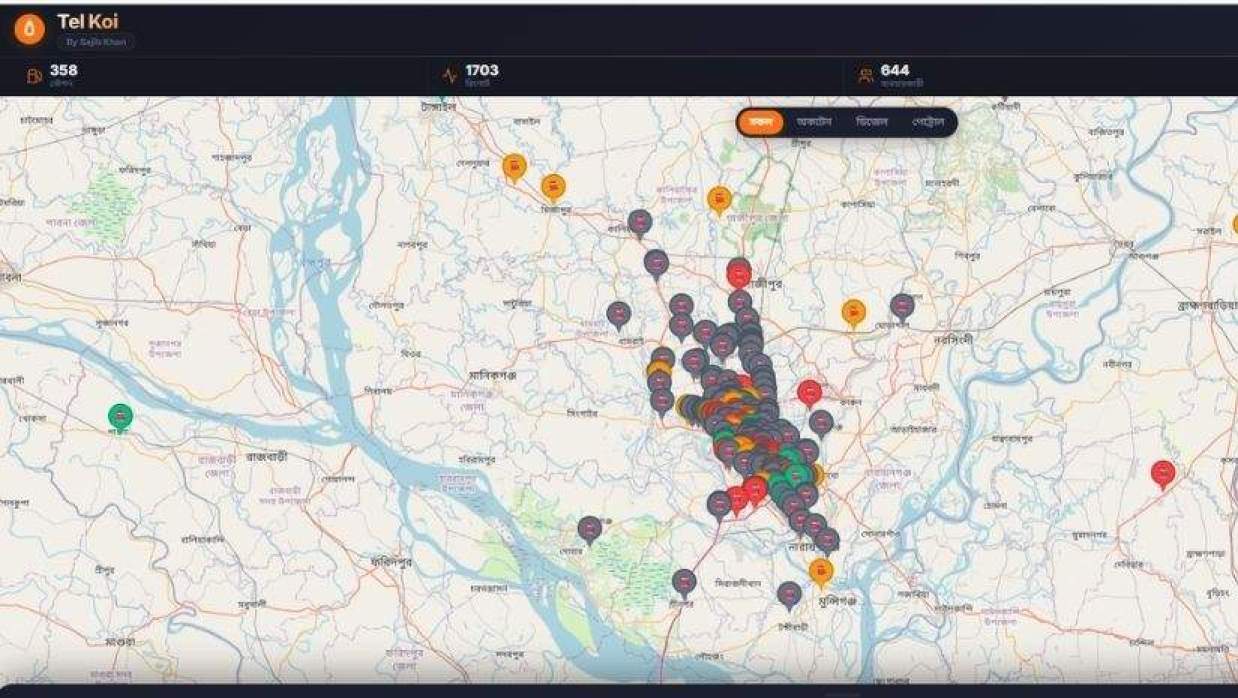ওয়েব অ্যাপ্লিকেশন ‘তেল কই?’