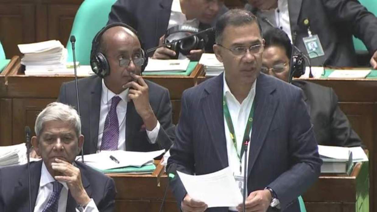 জাতীয় সংসদ অধিবেশনে শুভেচ্ছা বক্তব্য দিচ্ছেন প্রধানমন্ত্রী ও সংসদ নেতা তারেক রহমান