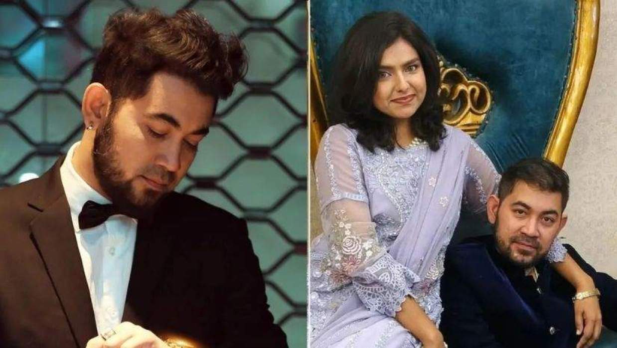 সংগীতশিল্পী তানজীব সারোয়ার ও তার স্ত্রী