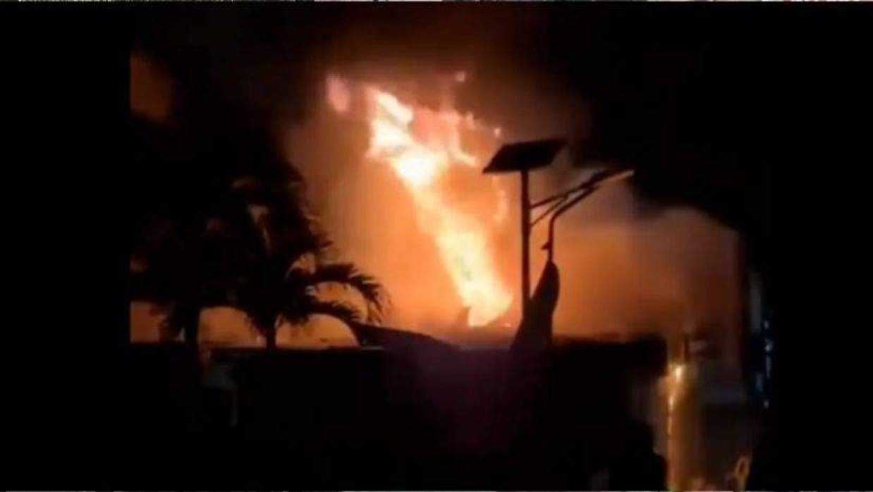 প্রবাসী শ্রমিকদের জন্য নির্মিত একটি আবাসিক ব্লকে অগ্নিকাণ্ড