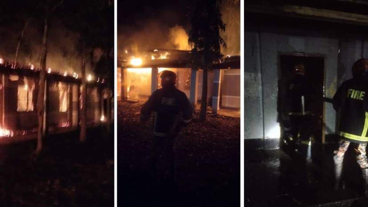 খাগড়াছড়িতে আগুনে পুড়ে ছাই বিদ্যালয়ের ভবন