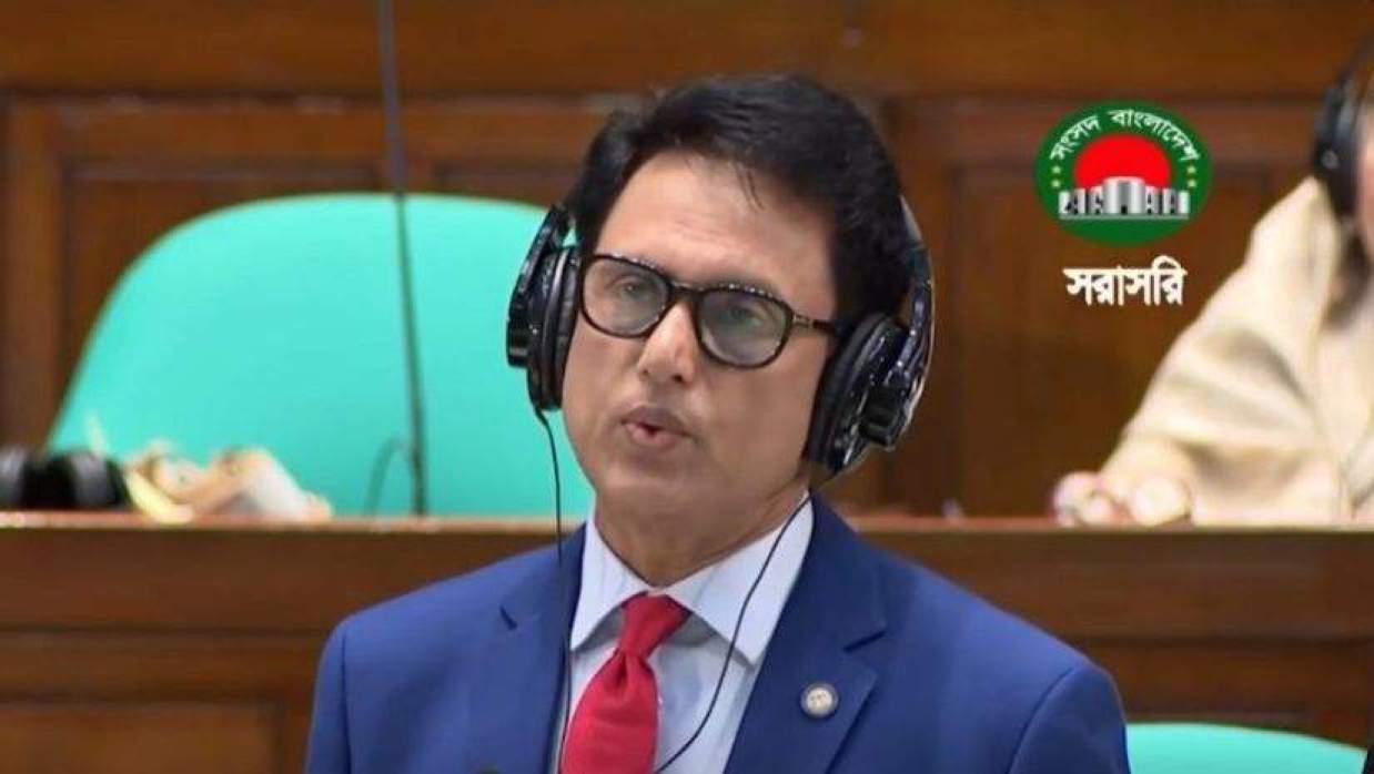 সংসদে শিক্ষামন্ত্রী আ ন ম এহছানুল হক মিলন