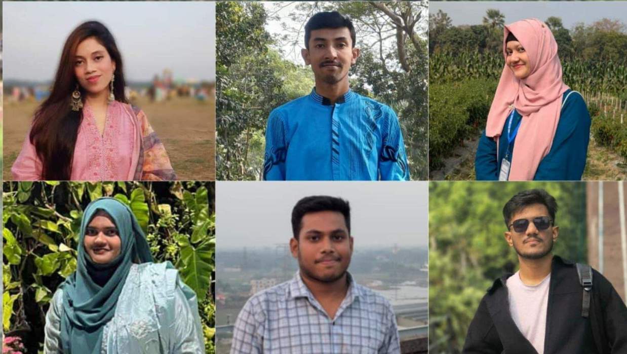 বাংলাদেশ কৃষি বিশ্ববিদ্যালয়ের (বাকৃবি) একদল শিক্ষার্থী