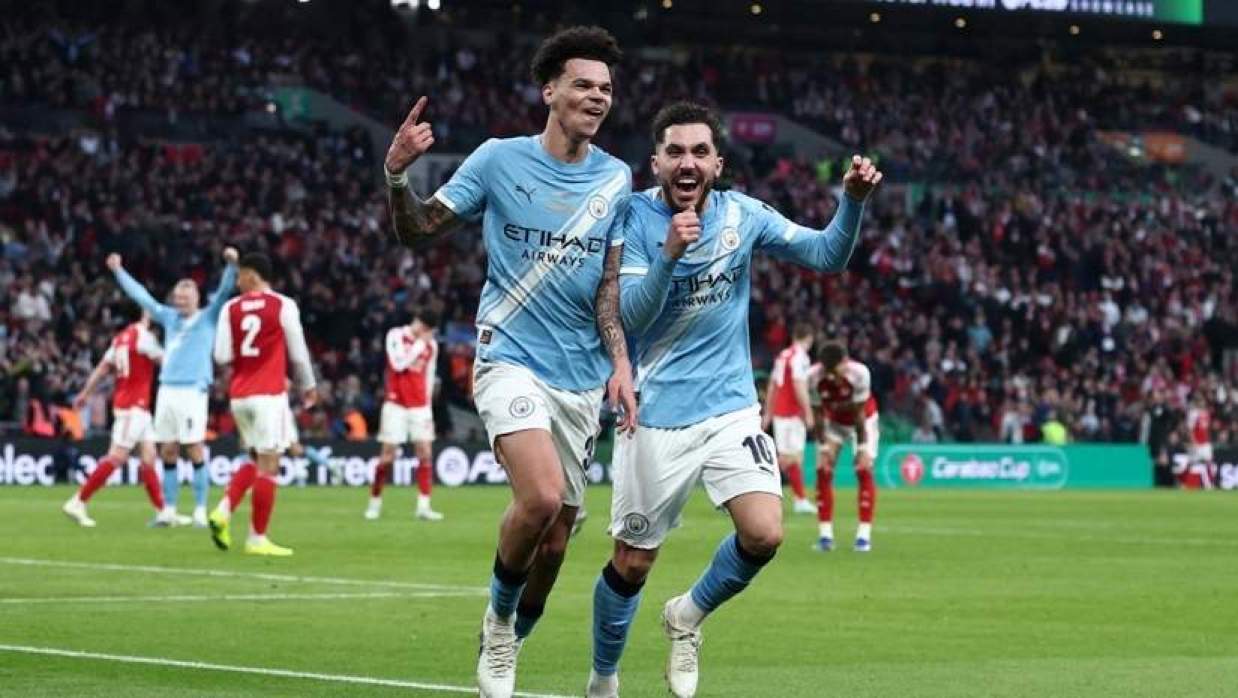 ম্যান সিটির গোল উদযাপন 