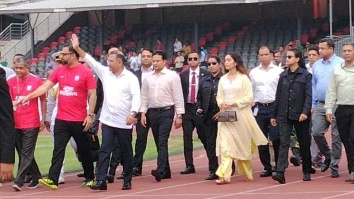 জাতীয় স্টেডিয়ামে প্রধানমন্ত্রী তারেক রহমান 