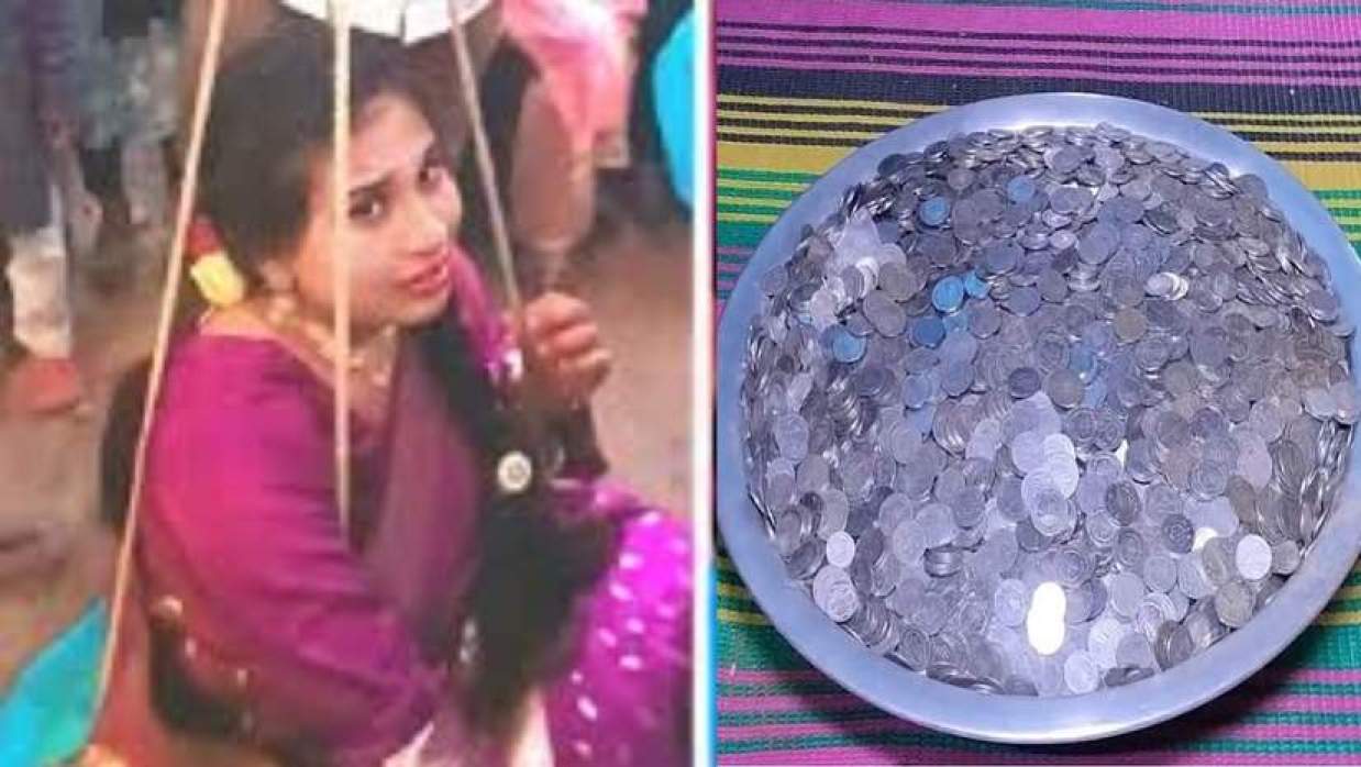 নাতনি সমপরিমাণ ওজনের কয়েন উপহার