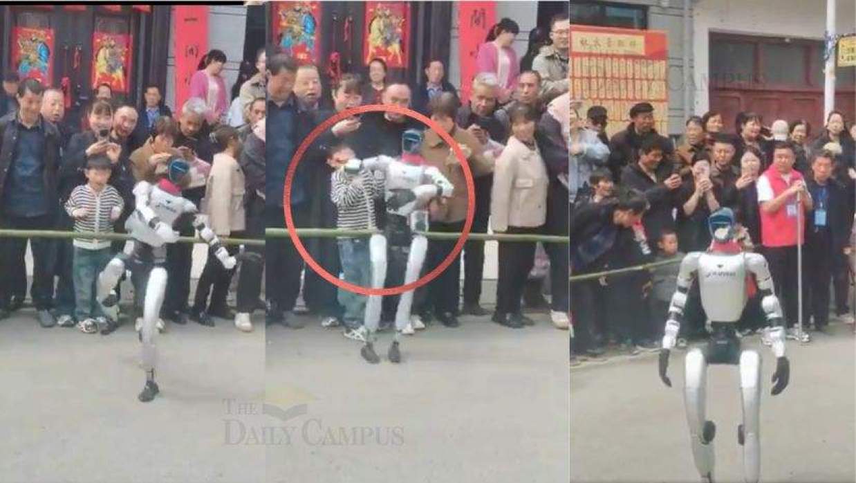 নাচতে নাচতে শিশুকে আঘাত করল রোবট