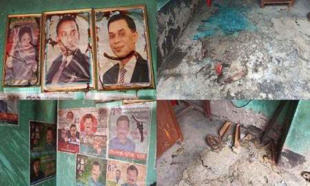 সাতক্ষীরায় বিএনপি কার্যালয়ে ‘পেট্রল ঢেলে’ আগুন