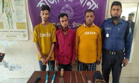 চাঁদপুরের ডাকাতির প্রস্তুতিকালে পিকআপসহ ৩ ডাকাত গ্রেপ্তার