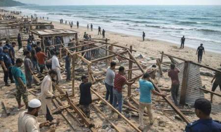 ২০ বছর পর সুগন্ধা সৈকতের বালিয়াড়ি অবৈধ দখলমুক্ত