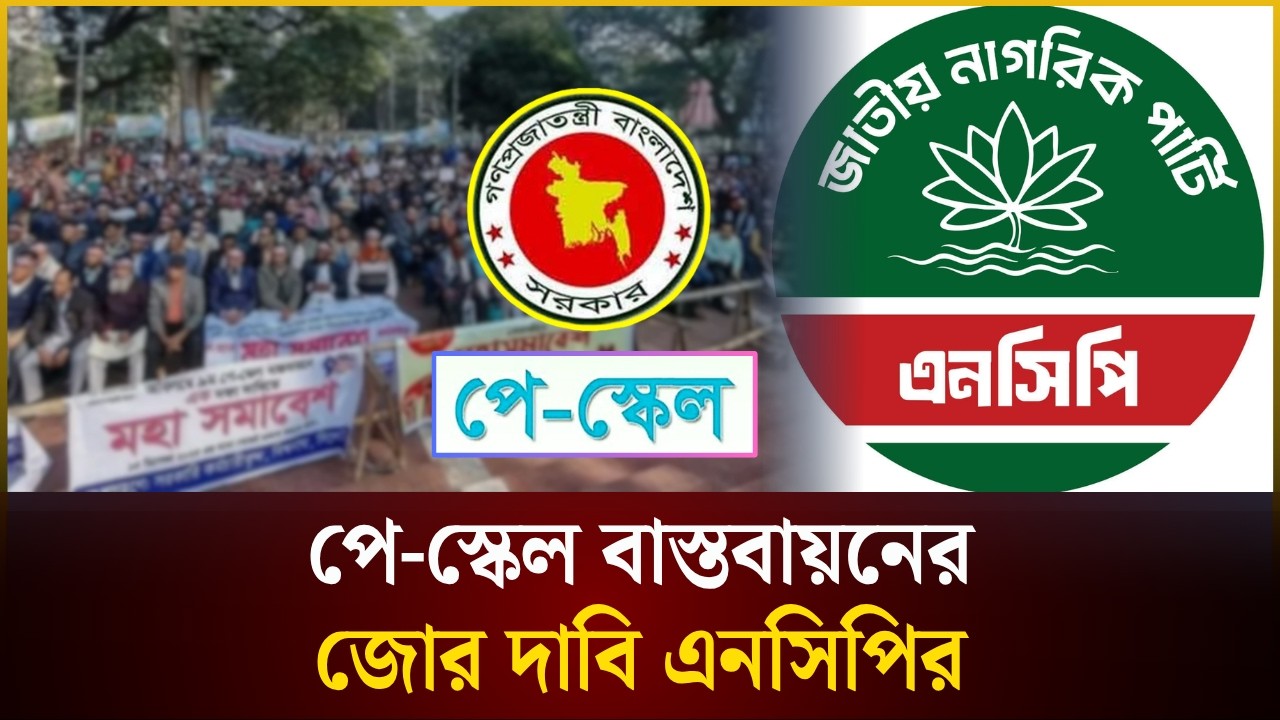 পে-স্কেল বাস্তবায়নের জোর দাবি এনসিপির 