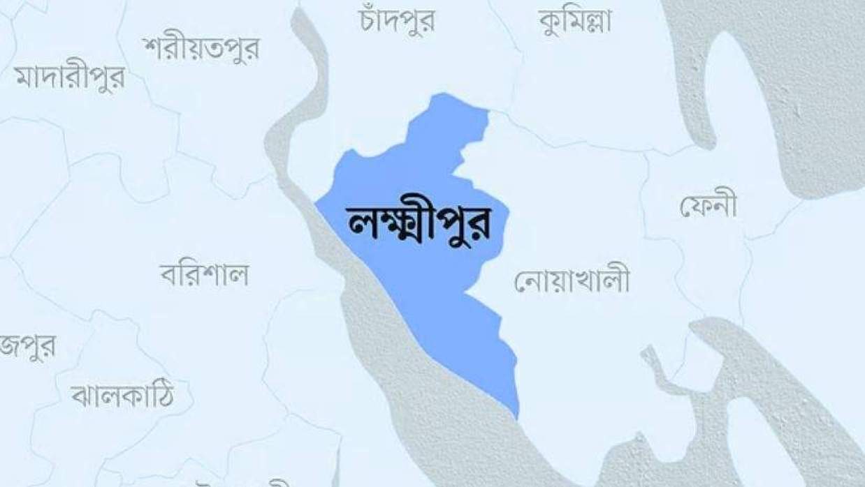 মানচিত্রে লক্ষ্মীপুর                                  