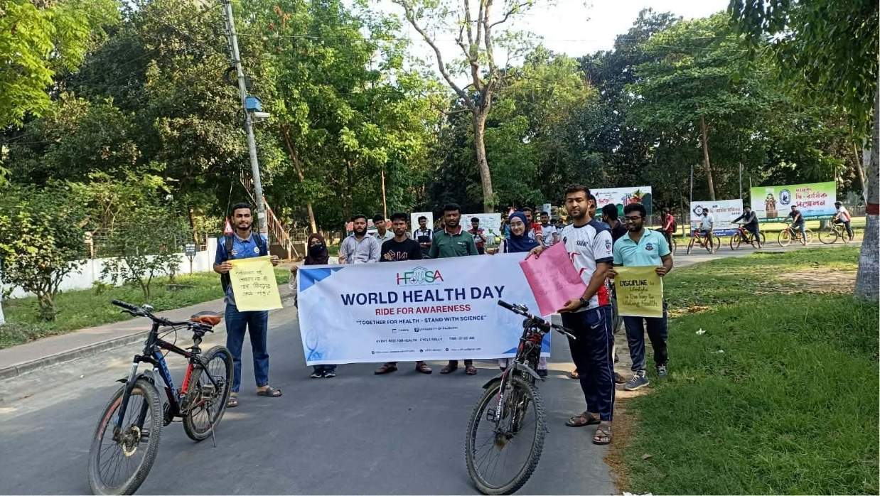 বিশ্ব স্বাস্থ্য দিবস উপলক্ষ্যে স্বাস্থ্য সচেতনতায় রাবিতে সাইকেল র‍্যালি