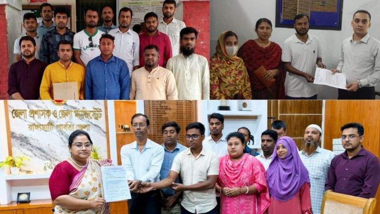 পে স্কেল বাস্তবায়নের দাবিতে জেলায় জেলায় স্মারকলিপি সরকারি কর্মচারীদের