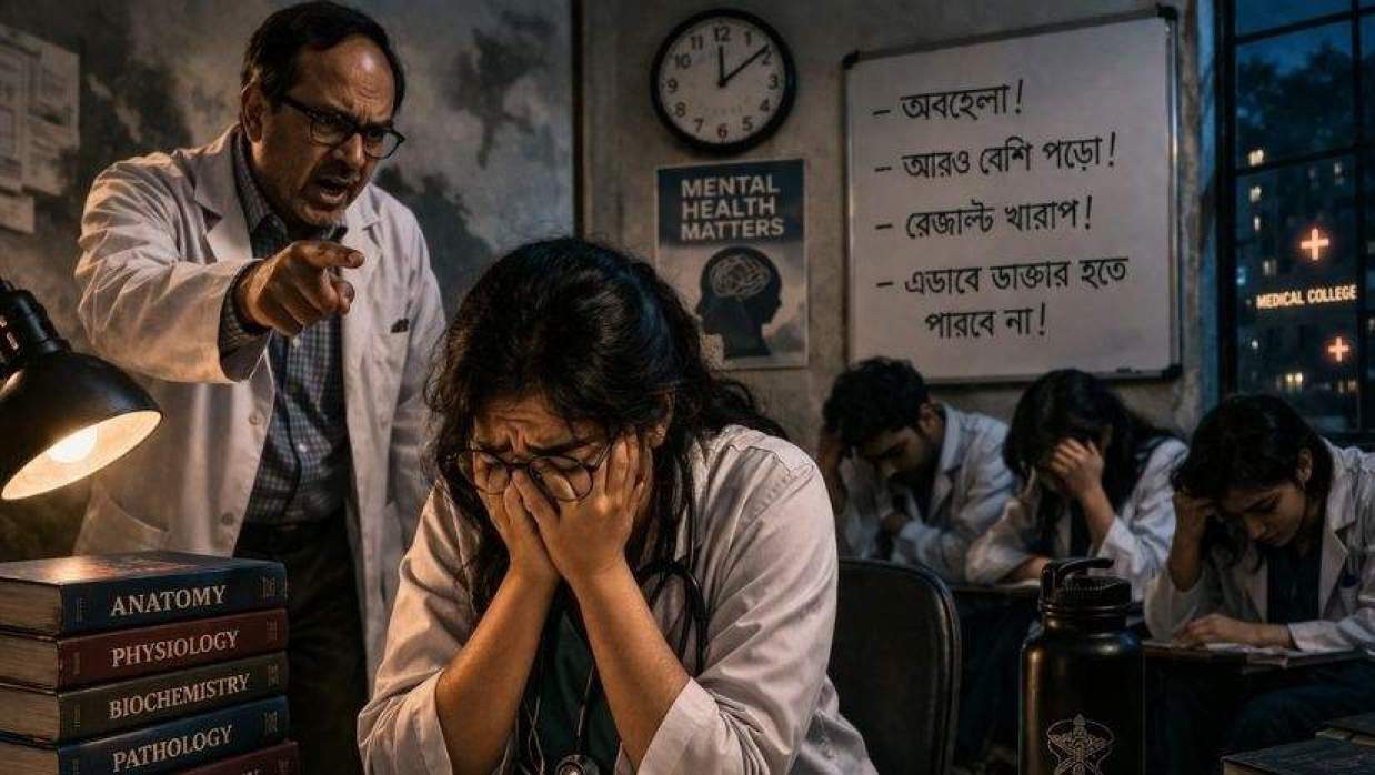 শিক্ষকের ‘শাসনে’ বিপর্যস্ত মেডিকেল শিক্ষার্থীদের মানসিক স্বাস্থ্য