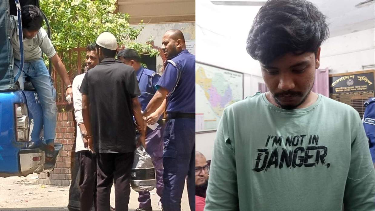 পুলিশের হাতে আটক এহসানুর হক মাহিম