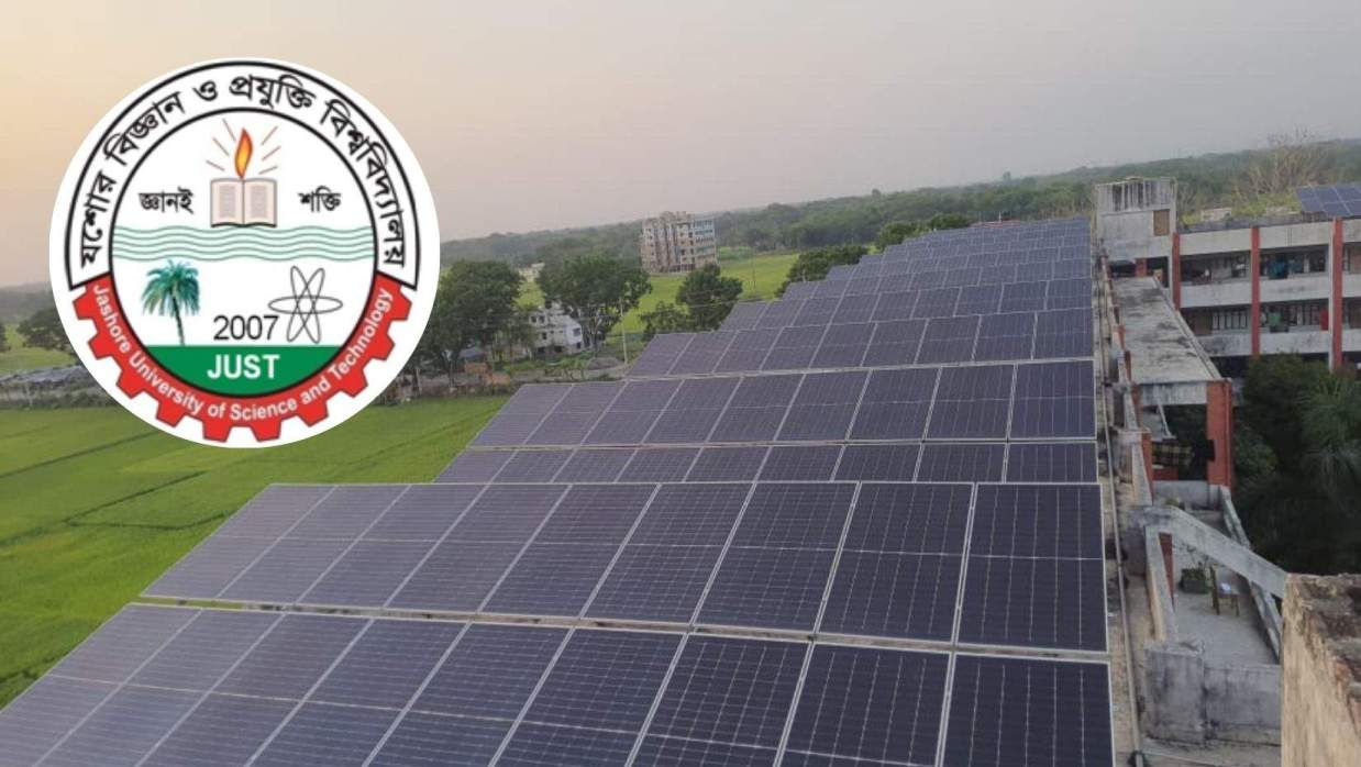 সোলার থেকে উৎপন্ন বিদ্যুৎ দিয়ে জ্বালানি চাহিদা পূরণের পাশাপাশি জাতীয় গ্রিডেও ১ মেগাওয়াট বিদ্যুৎ যুক্ত করেছে যশোর বিজ্ঞান ও প্রযুক্তি বিশ্ববিদ্যালয় (যবিপ্রবি)
