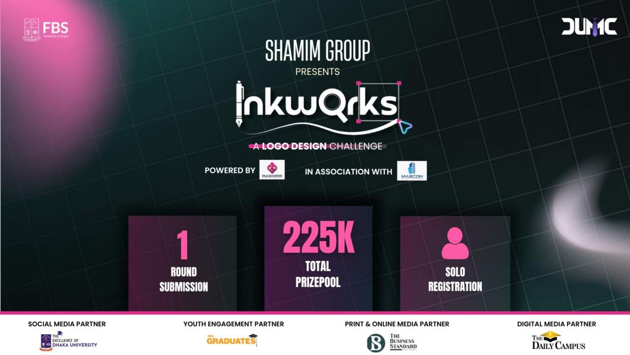 ঢাকা বিশ্ববিদ্যালয় ম্যানেজমেন্ট ক্লাবের উদ্যোগে দেশব্যাপী লোগো ডিজাইন প্রতিযোগিতা ‘ইঙ্কওয়ার্কস’ শুরু