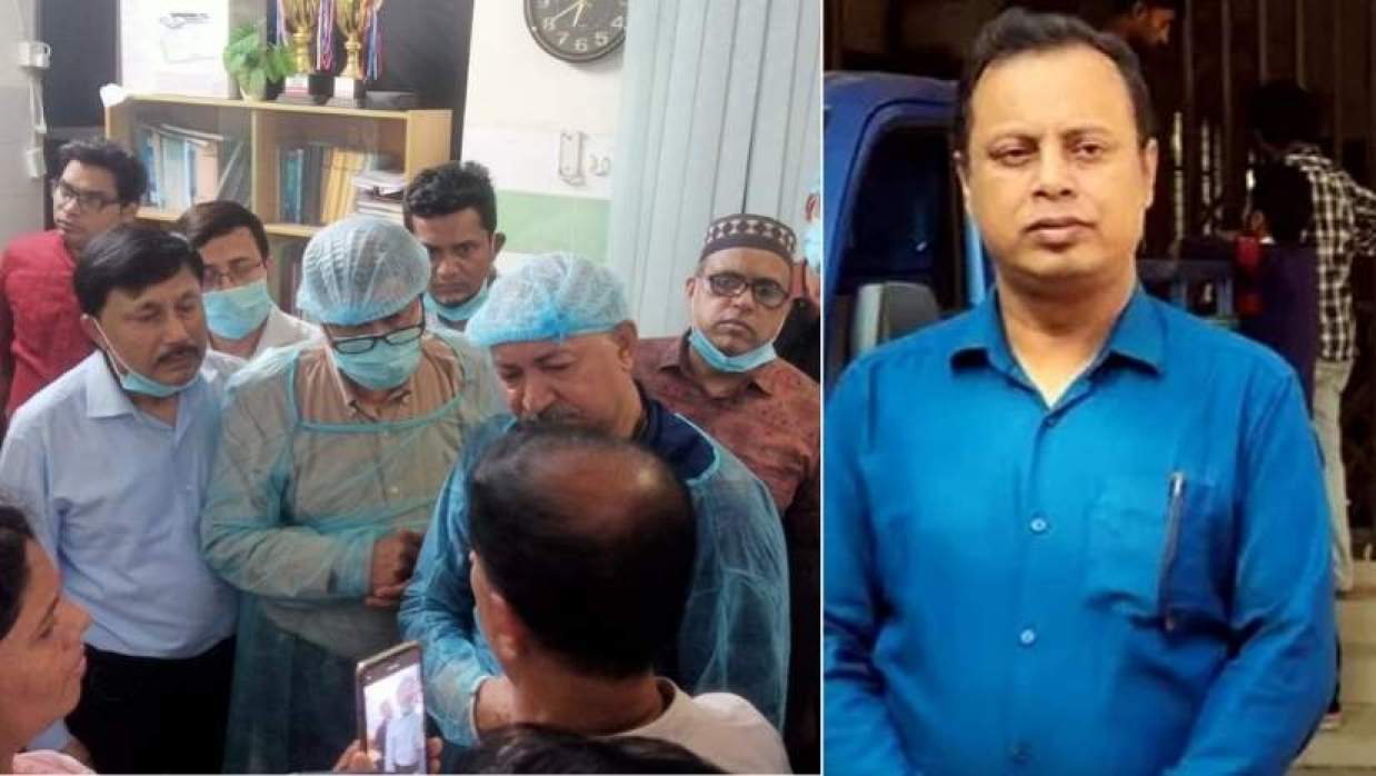 দুর্ঘটনায় আহত উপজেলা স্বাস্থ্য কর্মকর্তার চিকিৎসার খোঁজ নিতে হাসপাতালে স্বাস্থ্যমন্ত্রী