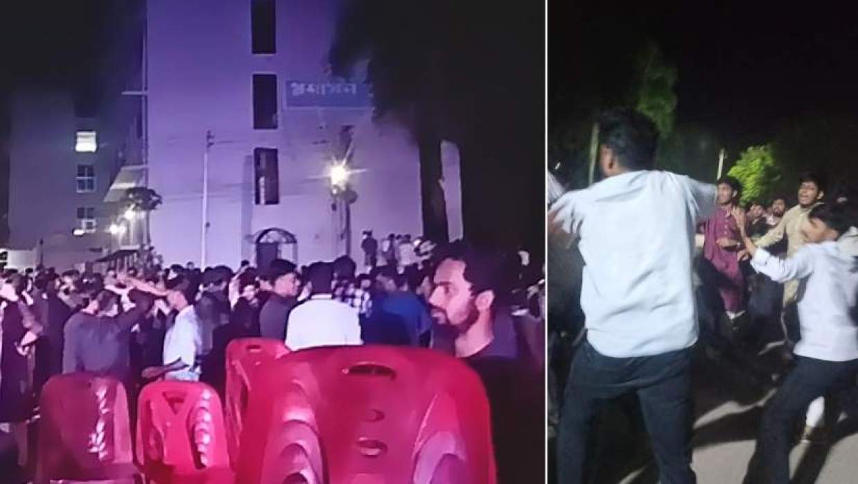 বাংলাদেশ কৃষি বিশ্ববিদ্যালয় ছাত্রীকে মেসেজের জেরে দুই গ্রুপের শিক্ষার্থীদের মধ্যে হাতাহাতির ঘটনা ঘটেছে