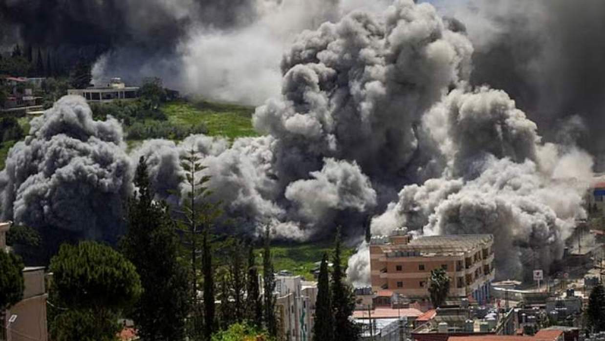 লেবাননে গোলাবর্ষণ 