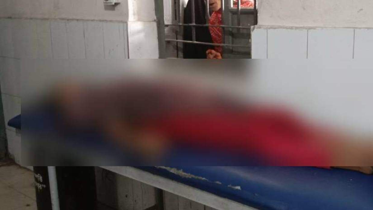 হাসপাতালের বিছানায় নিহত নারীর মরদেহ