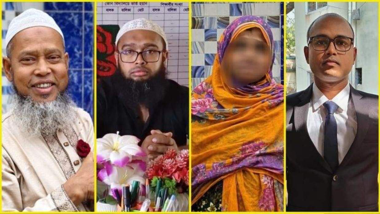  মোঃ সিরাজ উদ্দিন, তার সহধর্মিনী শিক্ষিকা লায়লা আরজুমান বানু ও  দুই শিক্ষক ছেলে