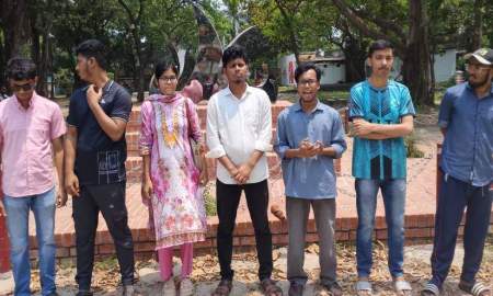 অ্যাক্টিভিস্ট হাসান নাসিমের মুক্তির দাবিতে জাবি ছাত্রশক্তির মানববন্ধন