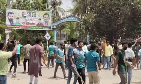 ঈশ্বরদী সরকারি কলেজে শিবির-ছাত্রদলের তুমুল সংঘর্ষ, কার্যালয় ভাঙচুর