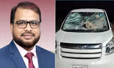 জামায়াতের এমপির গাড়িতে ‘বিএনপির হামলা’