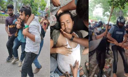 প্রাথমিকের চাকরিপ্রত্যাশীদের ওপর পুলিশের লাঠিচার্জ